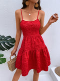 Textured Spaghetti Strap Cutout Dress- ONLINE ONLY 2-10 DAY SHIPPING