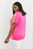Celeste Wild Out Full Size Color Block V-Neck Top- ONLINE ONLY- 2-7 DAY SHIPPING