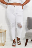 Kancan Full Size Juniper High Rise Slim Straight Distressed Jeans - ONLINE ONLY 2-10 DAY SHIPPING
