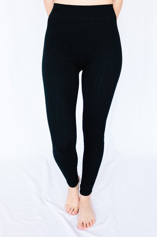Asst. Cable Knit Leggings w/ Tummy Control - In Store