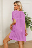 Openwork Side Slit Knit Dress- ONLINE ONLY 2-10 DAY SHIPPING