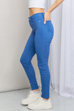 YMI Jeanswear Kate Hyper-Stretch Full Size Mid-Rise Skinny Jeans in Electric Blue- ONLINE ONLY 2-10 DAY SHIPPING