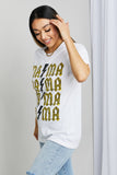 mineB Full Szie MAMA Leopard Lightning Graphic Tee- ONLINE ONLY 2-10 DAY SHIPPING