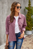 Corduroy Long Sleeve Button-Up Shirt Jacket- ONLINE ONLY 2-10 DAY SHIPPING