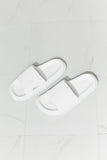MMShoes Arms Around Me Open Toe Slide in White- ONLINE ONLY 2-10 DAY SHIPPING