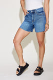 Judy Blue Full Size High Waist Slim Denim Shorts - ONLINE ONLY