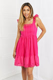 White Birch Make It Count Full Size Lace Detail Mini Dress- ONLINE ONLY- Shipping 2-7 days