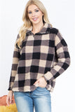 Plaid Sherpa Quarter Zip Pullover