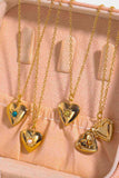 Zircon Heart Shape 14K Gold-Plated Pendant Necklace - ONLINE ONLY