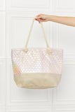Justin Taylor Mermaid Vibes Scalloped Tote Bag- ONLINE ONLY- 2-7 DAY SHIPPING