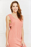 HEYSON Sweet Life Cut-Out Sleeveless Mini Dress in Peach- ONLINE ONLY- 2-7 DAY SHIPPING