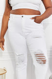 Kancan Full Size Juniper High Rise Slim Straight Distressed Jeans - ONLINE ONLY 2-10 DAY SHIPPING