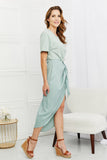 HEYSON Make It Work Cut-Out Midi Dress in Mint- ONLINE ONLY- 2-7 DAY SHIPPING