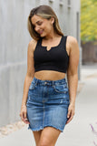 White Birch Full Size Sleeveless Ribbed V-Neck Bralette - ONLINE ONLY 2-10 DAY SHIPPING
