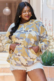 GeeGee All An Illusion Full Size Brushed Camo Print Pullover Top - ONLINE ONLY 2-10 DAY SHIPPING