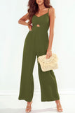 Smocked Spaghetti Strap Wide Leg Jumpsuit - ONLINE ONLY 2-7 DAY SHIP