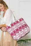 Justin Taylor Printed Tote with Rope Handles- ONLINE ONLY 2-7 DAY SHIPPING