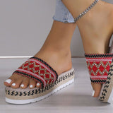 Geometric Weave Platform Sandals - ONLINE ONLY