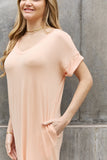 Culture Code Full Size Relaxed V-Neck T-Shirt Dress- ONLINE ONLY 2-7 DAY SHIPPING