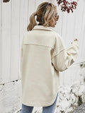 Dropped Shoulder Shacket with Pockets