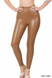 Assorted High Rise Faux Leather Leggings - In Store