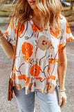Printed Flounce Sleeve Tie-Neck Peplum Blouse- ONLINE ONLY 2-10 DAY SHIPPING