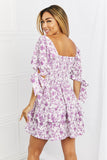 White Birch Touch of Elegance Full Size Floral Ruffle Mini Dress- ONLINE ONLY- Shipping 2-7 days