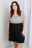 Heimish Full Size Two-Tone Short Sleeve Spliced Dress- ONLINE ONLY 2-10 DAY SHIPPING
