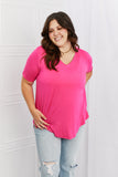 Zenana Everyday Full Size Loose Fit V-Neck Top - ONLINE ONLY 2-10 DAY SHIPPING