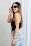 Petal Dew Full Size Ribbed Cami in Black- ONLINE ONLY 2-10 DAY SHIPPING