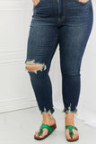 Judy Blue Melaney Full Size Mid Rise Distressed Relaxed Fit Jeans - ONLINE ONLY 2-7 DAY SHIP