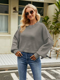 Round Neck Lantern Sleeve Sweater - ONLINE ONLY