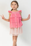 ODDI Girls Buttoned Ruffled Top- ONLINE ONLY 2-10 DAY SHIPPING