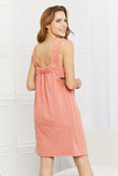 HEYSON Sweet Life Cut-Out Sleeveless Mini Dress in Peach- ONLINE ONLY- 2-7 DAY SHIPPING