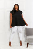 Zenana Full Size Kissing in Kansas City Tiered Top- ONLINE ONLY 2-10 DAY SHIPPING