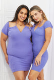 Capella Miss Independent Full Size Off-The Shoulder Rib Knit Mini Dress- ONLINE ONLY 2-10 DAY SHIPPING