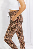 Leggings Depot Full Size Spotted Downtown Leopard Print Joggers- ONLINE ONLY 2-10 DAY SHIPPING