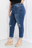 Vervet by Flying Monkey Full Size Distressed Cropped Jeans with Pockets- ONLINE ONLY 2-10 DAY SHIPPING