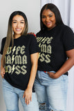 mineB Full Size Leopard Lightning Graphic Tee in Black- ONLINE ONLY 2-10 DAY SHIPPING