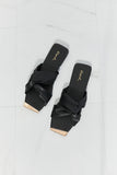 Qupid Ladies' Lunch Square Toe Crisscross Slide - ONLINE ONLY 2-10 DAY SHIPPING