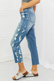 Judy Blue Laila Full Size Straight Leg Distressed Jeans- ONLINE ONLY 2-10 DAY SHIPPING