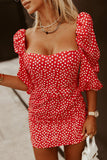 Daisy Print Belted Backless Mini Dress- ONLINE ONLY 2-10 DAY SHIPPING