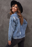 Studded Button Down Denim Jacket- ONLINE ONLY 2-10 DAY SHIPPING