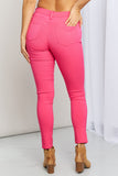 YMI Jeanswear Kate Hyper-Stretch Full Size Mid-Rise Skinny Jeans in Fiery Coral- ONLINE ONLY 2-10 DAY SHIPPING