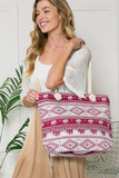 Justin Taylor Printed Tote with Rope Handles- ONLINE ONLY 2-7 DAY SHIPPING
