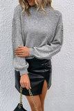 Pearl Dropped Shoulder Ribbed Trim Sweater- ONLINE ONLY 2-10 DAY SHIPPING