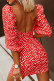 Daisy Print Belted Backless Mini Dress- ONLINE ONLY 2-10 DAY SHIPPING