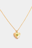 Zircon Heart Shape 14K Gold-Plated Pendant Necklace - ONLINE ONLY
