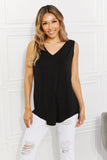 Zenana Full Size Year Round Modal High-Low V-Neck Tank- ONLINE ONLY 2-10 DAY SHIPPING