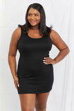 Celeste All Day Full Size Scoop Neck Tank Top/Dress in Black- ONLINE ONLY- 2-7 DAY SHIPPING